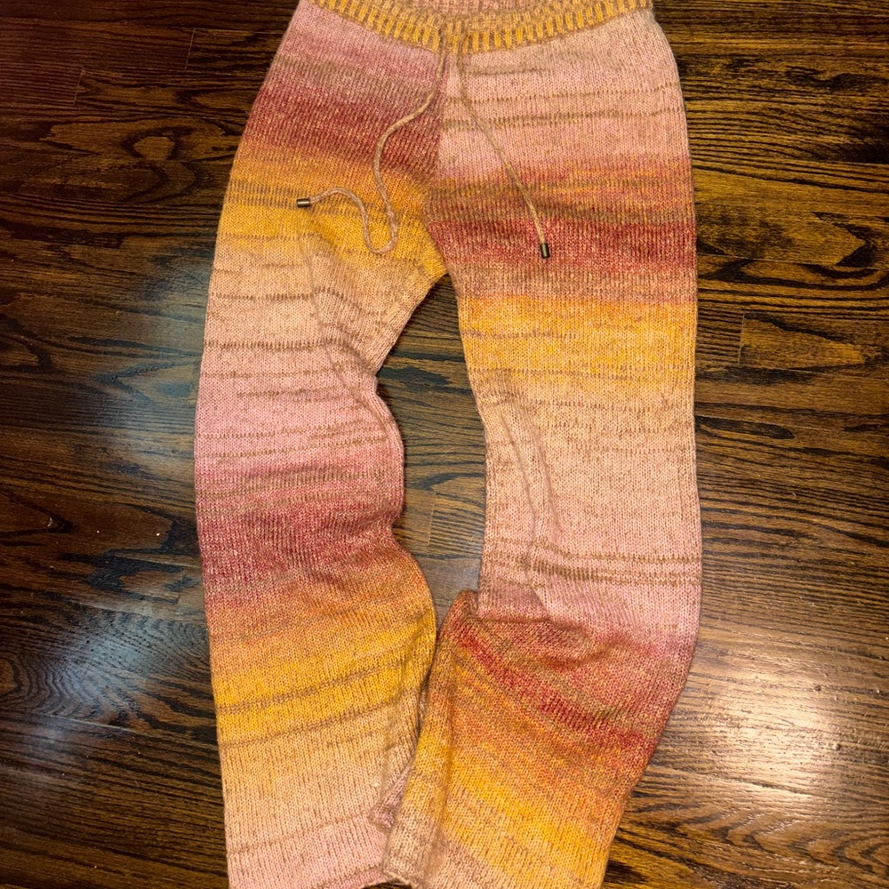 L space boho knit multicolor pants